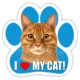 Product E&S Pets Orange Tabby Cat Paw Shaped Car Magnet