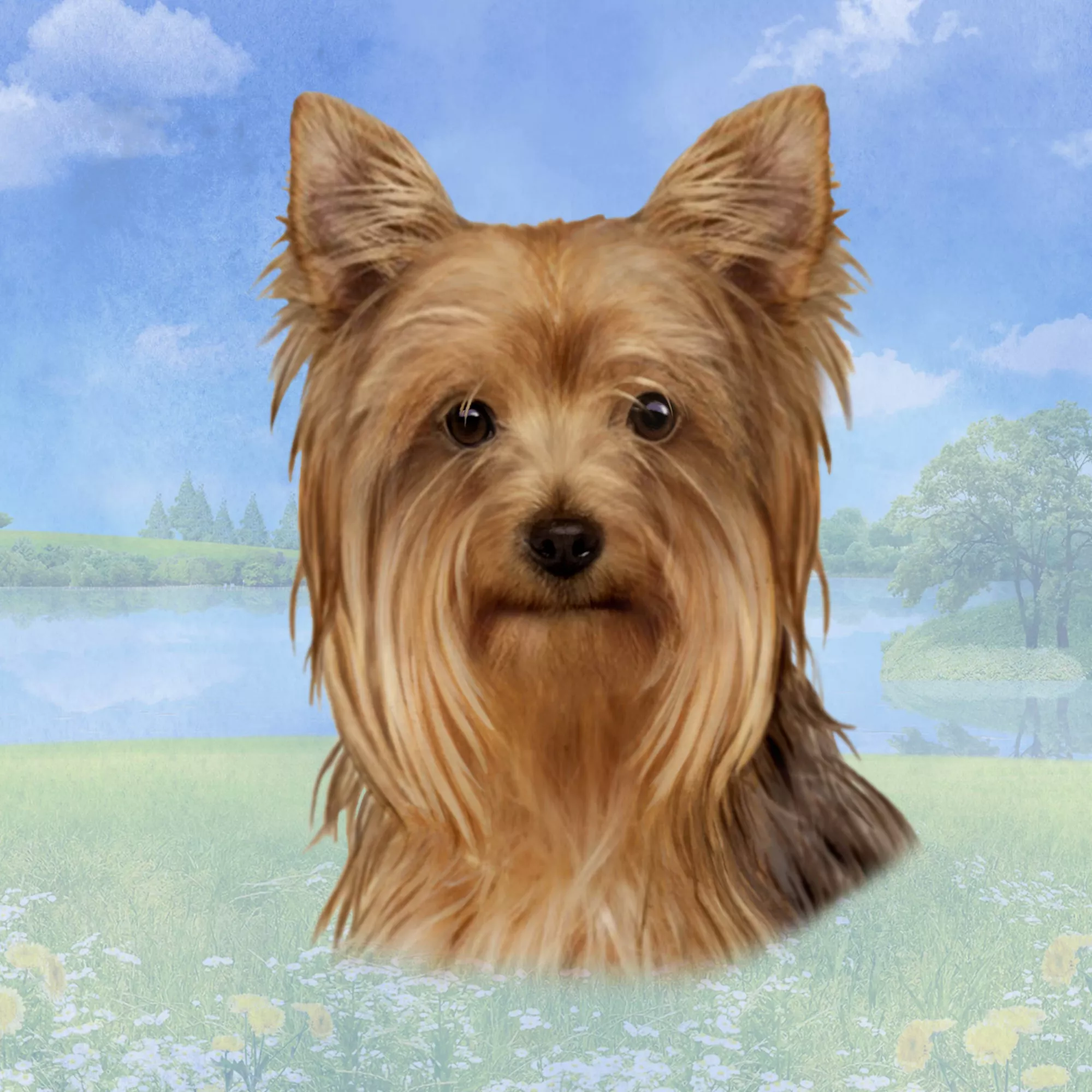 E&S Pets Yorkie Square Coaster