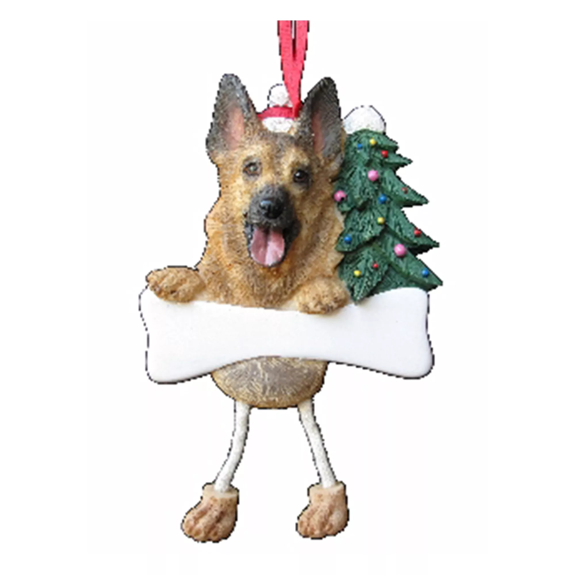 E&S Pets Personalized German Shepherd Dangling Legs Ornament