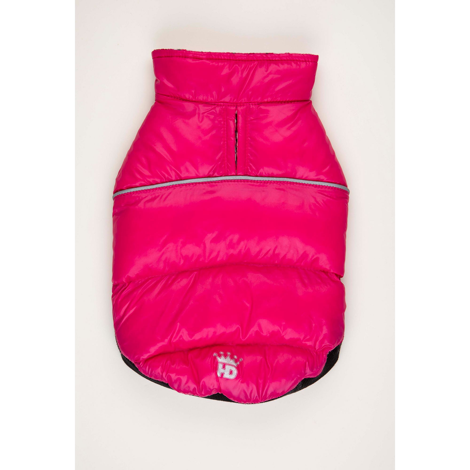 Hip Doggie Pink Plaid Flex-Fit Reversible Dog Coat
