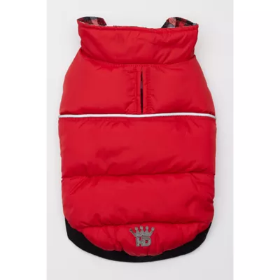 Hip Doggie Red Gingham Flex-Fit Reversible Dog Coat - Image 1