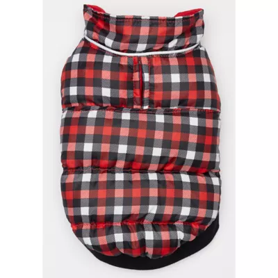 Hip Doggie Red Gingham Flex-Fit Reversible Dog Coat - Image 2