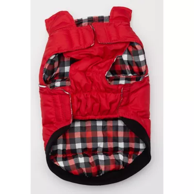 Hip Doggie Red Gingham Flex-Fit Reversible Dog Coat - Image 3