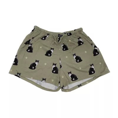 Product E&S Pets Black and White Cat Shorts for People