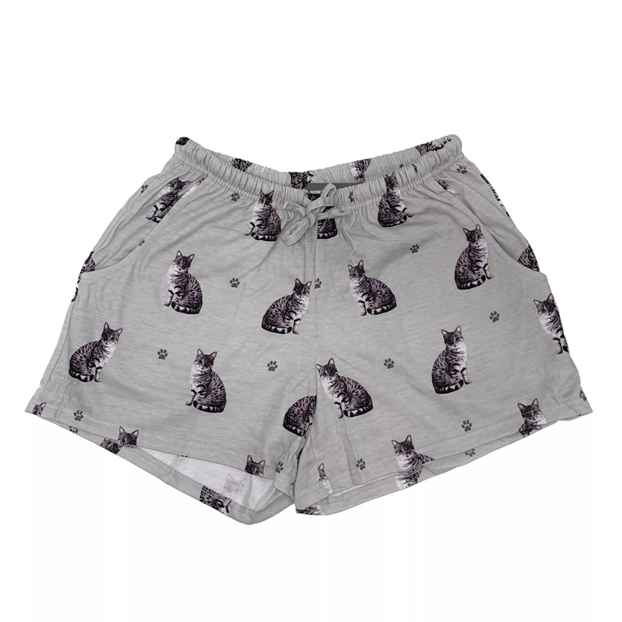 E&S Pets Silver Tabby Cat Shorts for People