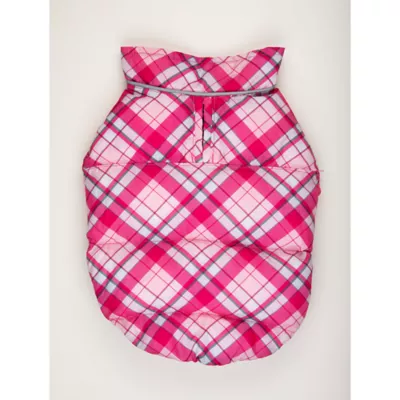 Hip Doggie Pink Plaid Flex-Fit Reversible Dog Coat - Image 2