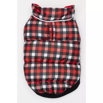 Product Hip Doggie Red Gingham Flex-Fit Reversible Dog Coat