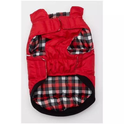 Product Hip Doggie Red Gingham Flex-Fit Reversible Dog Coat
