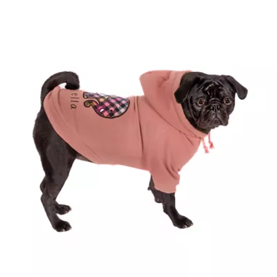 Hip Doggie Ivory Ella Colorful Plaid Elephant Dog Hoodie - Image 3