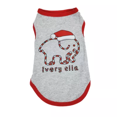Hip Doggie Ivory Ella Holiday Santa Dog Tee - Image 1