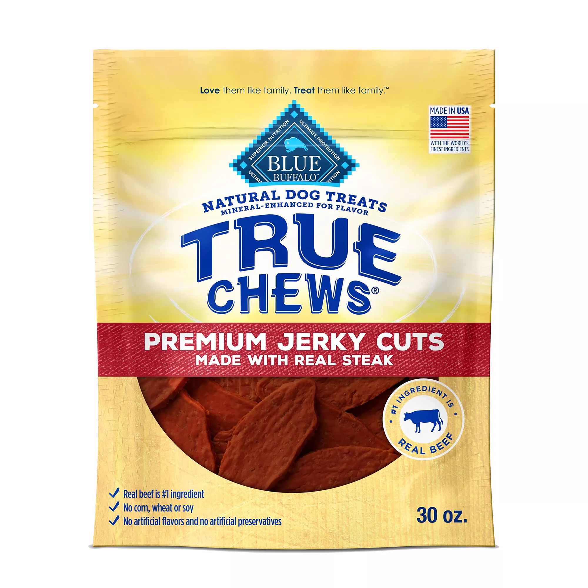 Blue Buffalo® True Chews Premium Jerky Cuts All Life Stages Treat Dog Treats - Natural, Steak