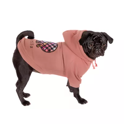 Hip Doggie Ivory Ella Colorful Plaid Elephant Dog Hoodie - Image 3