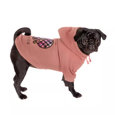 Hip Doggie Ivory Ella Colorful Plaid Elephant Dog Hoodie - Image 3