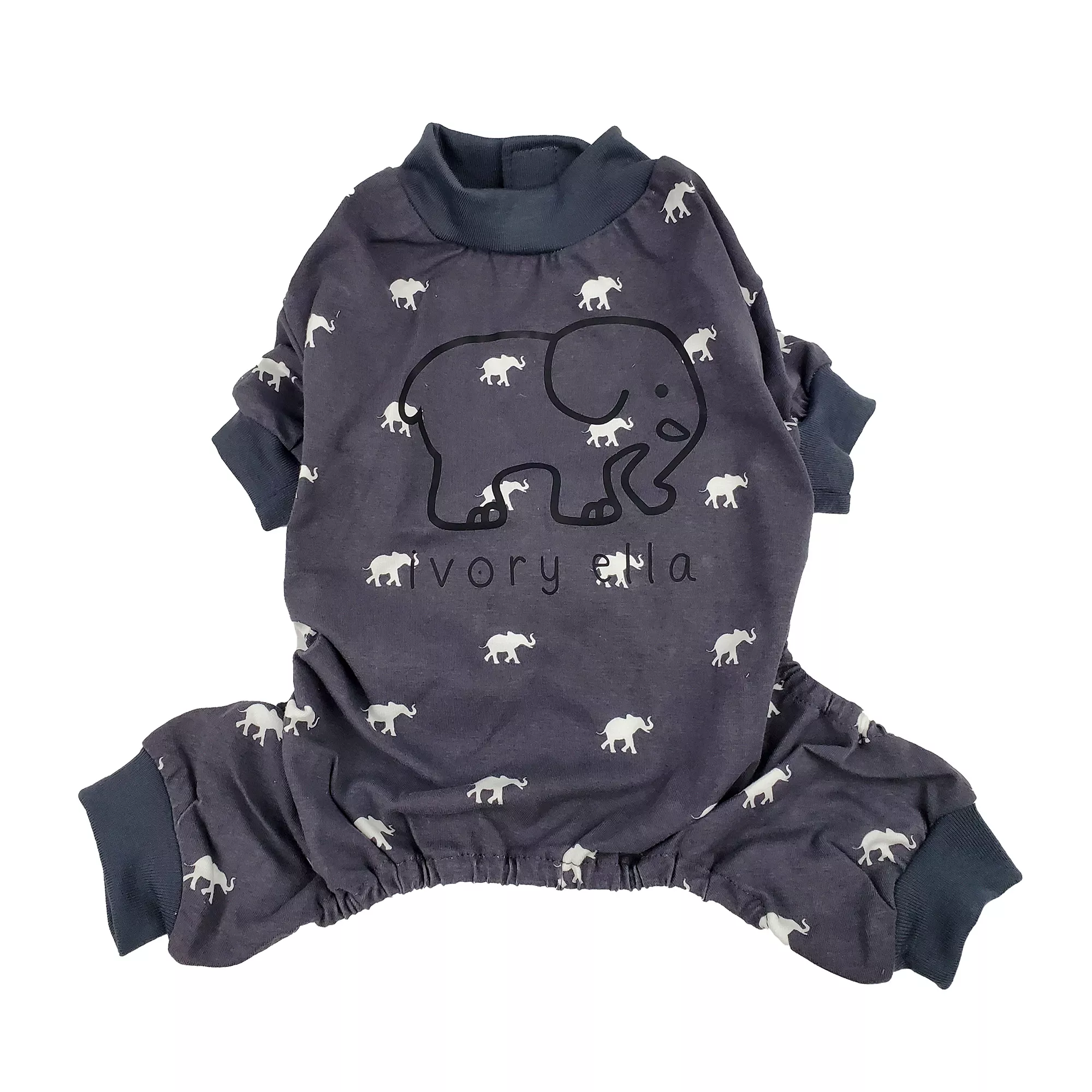 Hip Doggie Ivory Ella Elephant Print Dog Pajamas