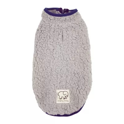 Hip Doggie Ivory Ella Sherpa Half-Zip Dog Shirt - Image 1