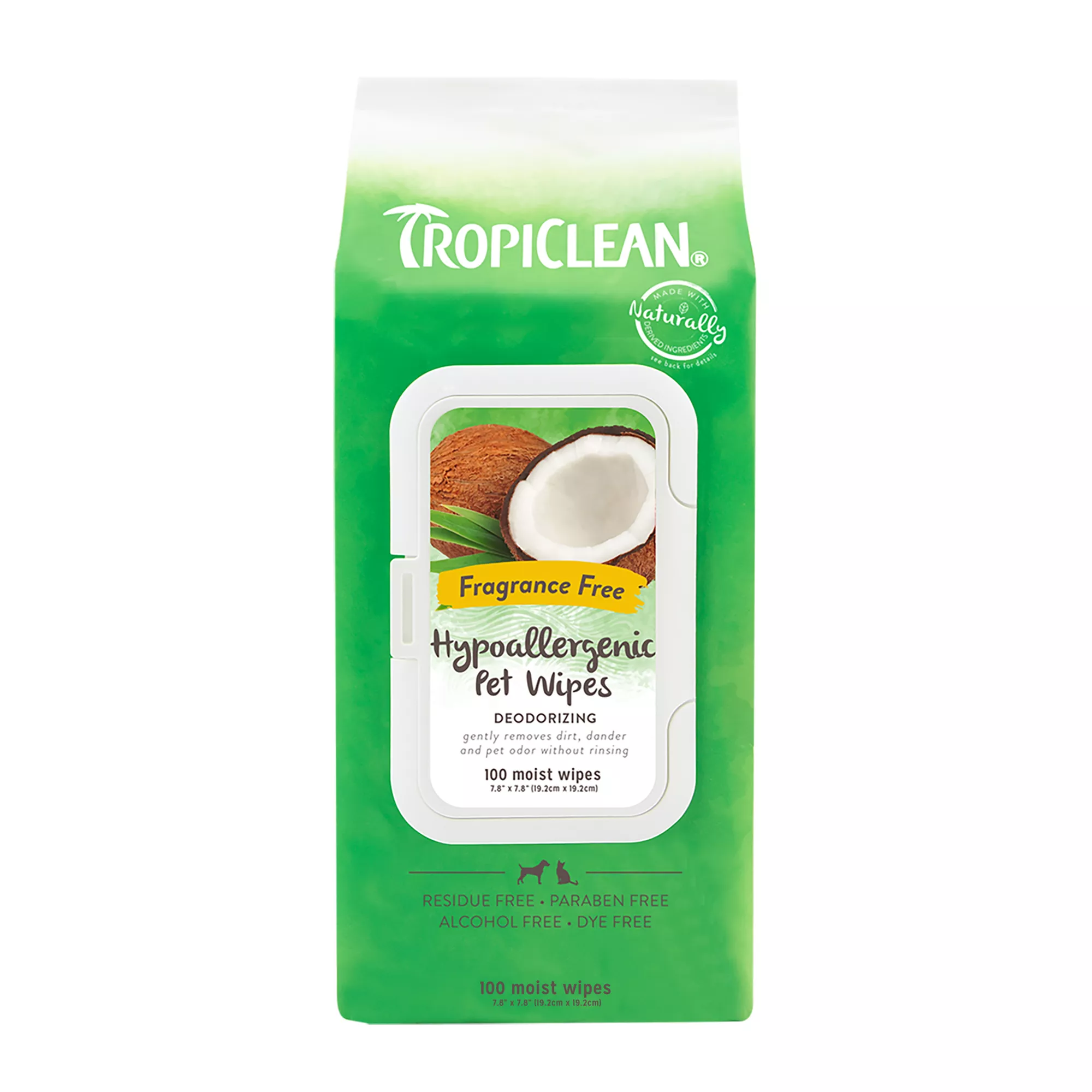 TropiClean® Hypoallergenic Cleaning Pet Wipes