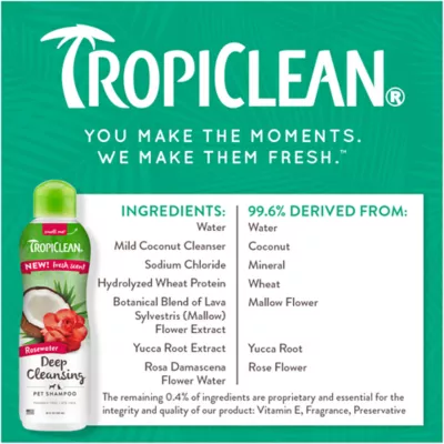 Product TropiClean® Rosewater Deep Cleansing Pet Shampoo - 20 Fl Oz