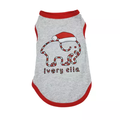 Hip Doggie Ivory Ella Holiday Santa Dog Tee - Image 1