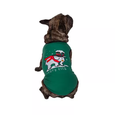 Hip Doggie Ivory Ella Holiday Scarf & Hat Elephant Dog Tee - Image 3