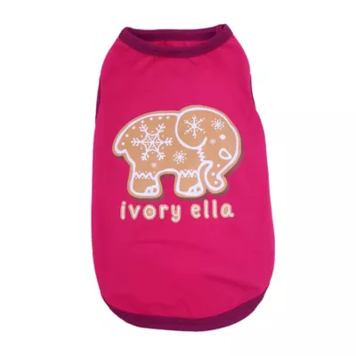 Hip Doggie Ivory Ella Holiday Gingerbread Elephant Dog Tee - Image 1