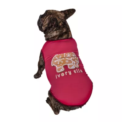 Hip Doggie Ivory Ella Holiday Gingerbread Elephant Dog Tee - Image 3