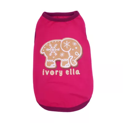 Product Hip Doggie Ivory Ella Holiday Gingerbread Elephant Dog Tee