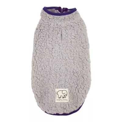 Hip Doggie Ivory Ella Sherpa Half-Zip Dog Shirt - Image 1