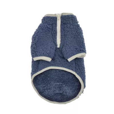 Product Hip Doggie Ivory Ella Sherpa Half-Zip Dog Shirt