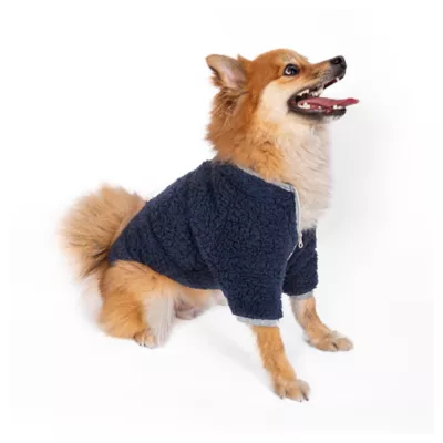 Product Hip Doggie Ivory Ella Sherpa Half-Zip Dog Shirt
