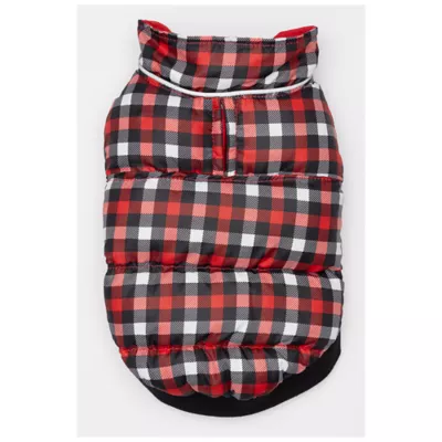 Product Hip Doggie Red Gingham Flex-Fit Reversible Dog Coat