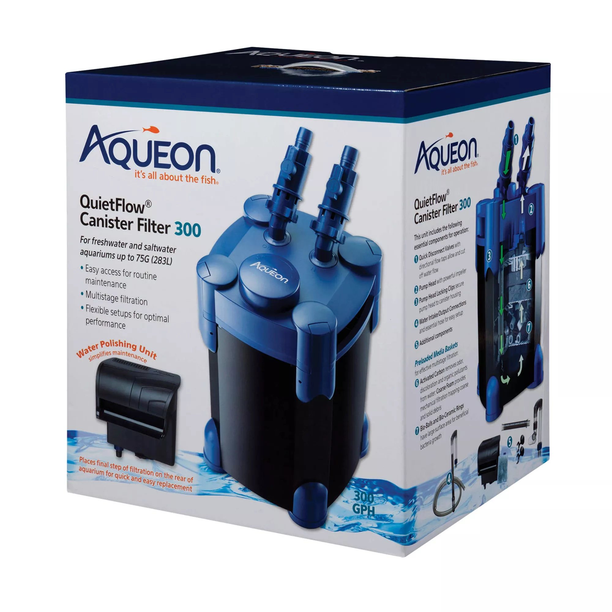 Aqueon QuietFlow Canister Filter 75 Gallon