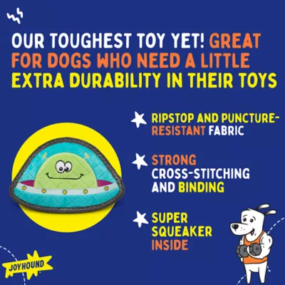 Product Joyhound Rip Roarin' Tough Alien Dog Toy - Squeaker