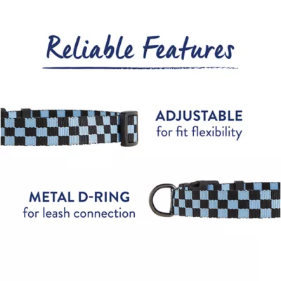 Top Paw® Blue Checkered Dog Collar - Image 3