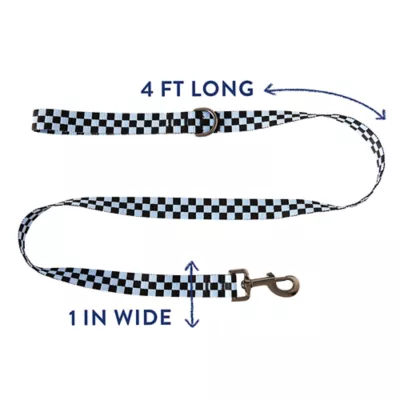 Product Top Paw® Checkered Dog Leash: 4-ft long, 1-in wide