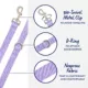 Product Top Paw® Purple Zebra Dog Leash: 4-ft long, 1-in wide