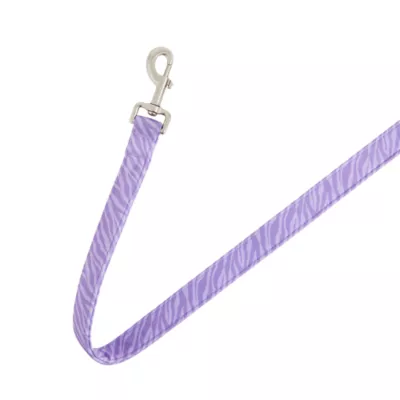 Product Top Paw® Purple Zebra Dog Leash: 4-ft long, 1-in wide