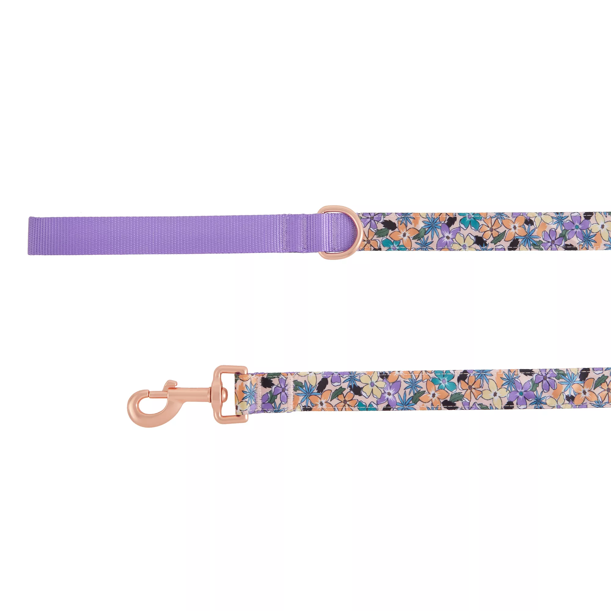 Top Paw® Purple Floral Dog Leash: 4-ft long, 1-in wide