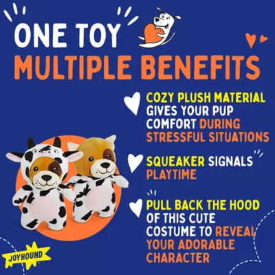 Product Joyhound Crazy Comfy Plush Cow Dog Toy - Squeaker