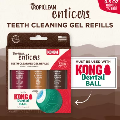 Product TropiClean® Enticers Teeth Cleaning Gel Refills for KONG® Dental Ball (Ball Sold Separately)