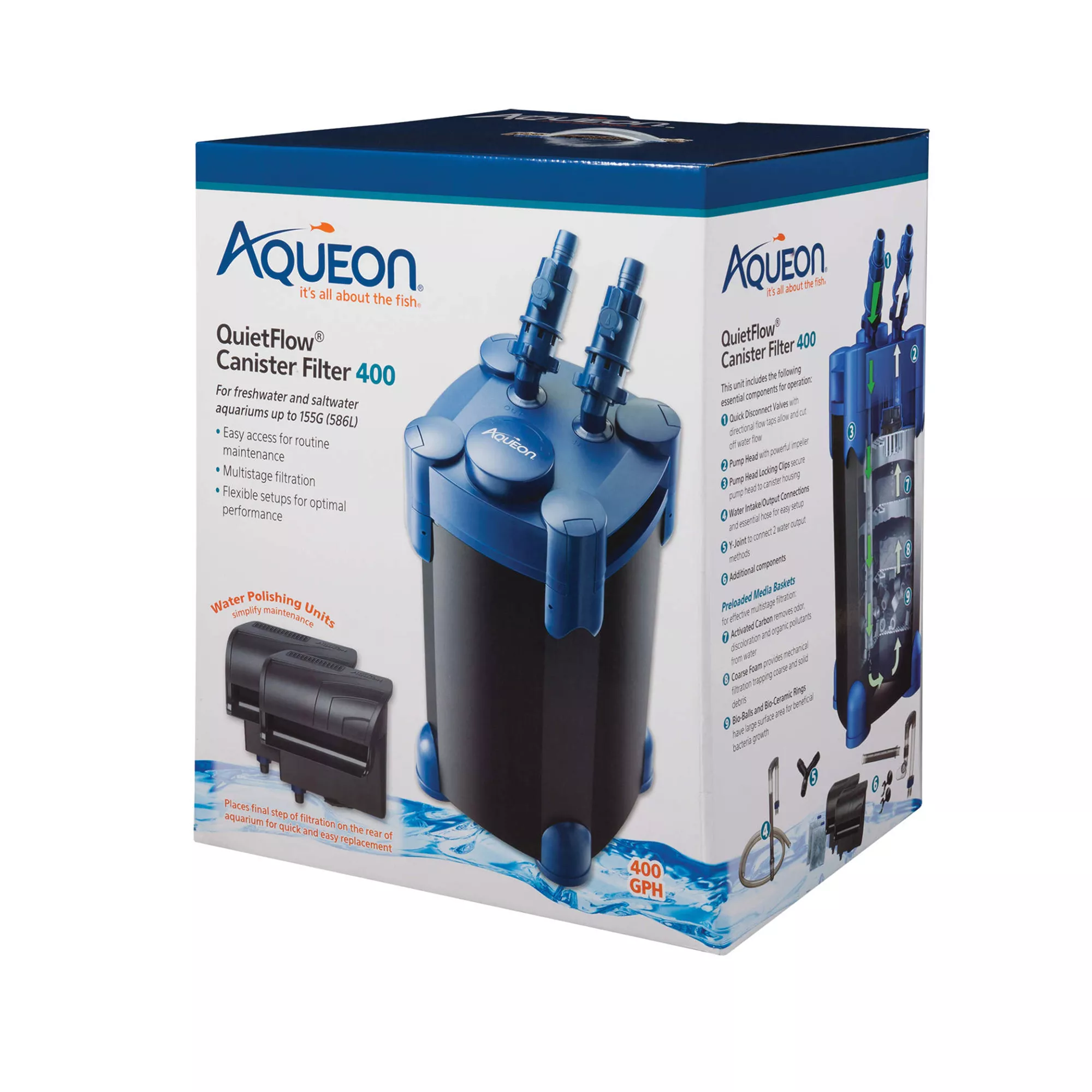 Aqueon® QuietFlow Canister Filter 100-150 Gallon