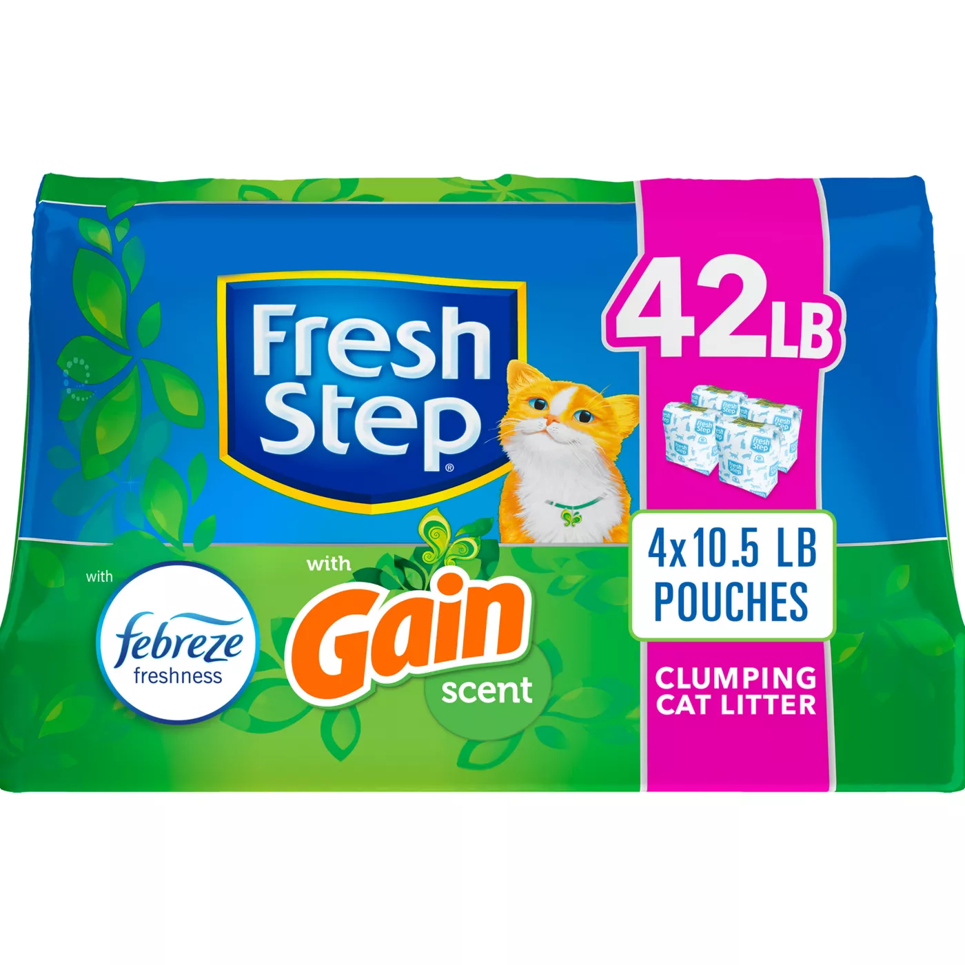 Fresh Step with Febreze Clumping Multi Cat Clay Cat Litter Gain Scented Low Dust