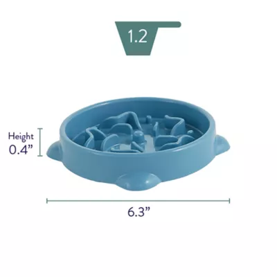 Product Whisker City® Blue Slow-Feeder Cat Bowl, 1.25-cup