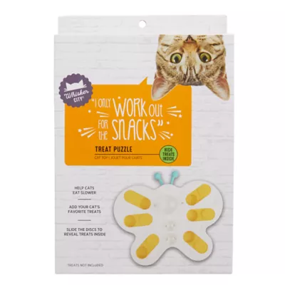 Whisker City Butterfly Treat Puzzle Cat Toy