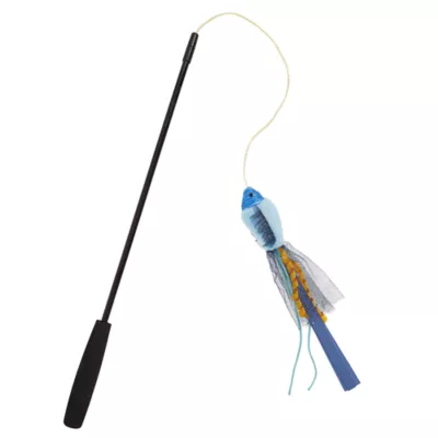 Product Whisker City® Blue Fish Teaser Attachment Cat Toy (Teaser Wand Sold Separately)