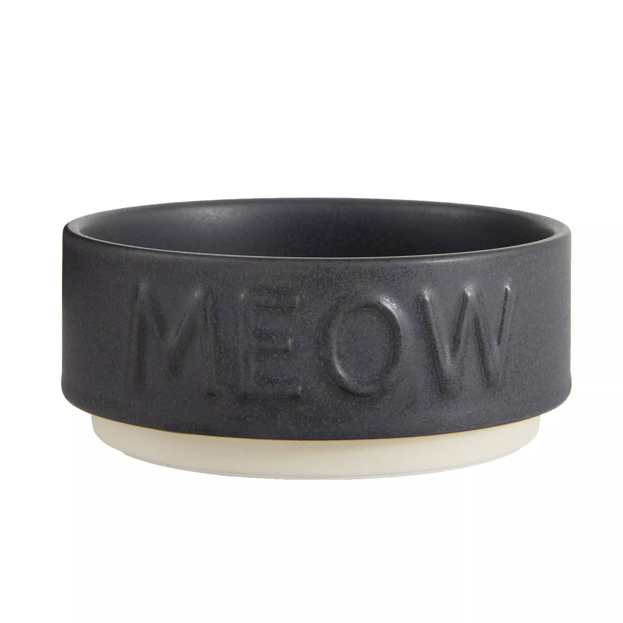 Whisker City® Ceramic Black Meow Cat Bowl, 1.5-cup