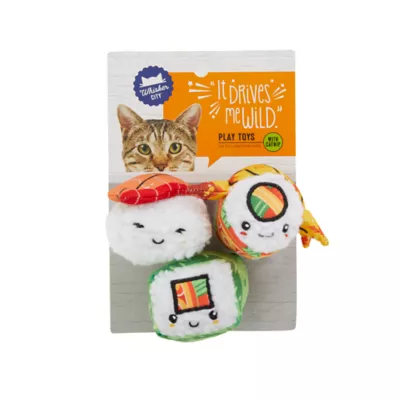 Whisker City® Sushi Platter Cat Toy - 3 Pack - Image 2