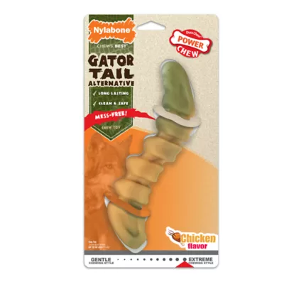 Product Nylabone® Gator Tail Alternative Power Chew Dog Toy - Chicken Flavor