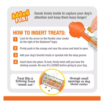 Product Nylabone® Sneaky Snacker Chew & Treat Dog Toy - Bacon Flavor