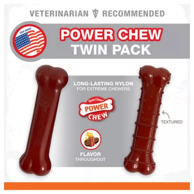 Product Nylabone® Power Chew Basted Blast Dog Toy - 2 Pack, Bacon & Steak Flavor