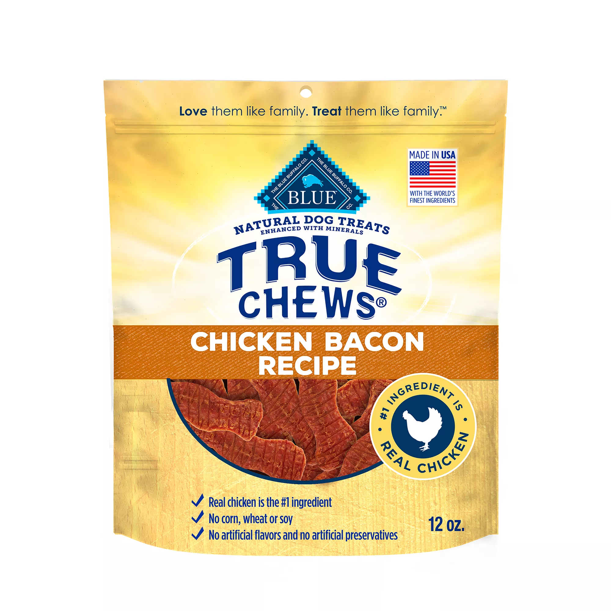 Blue Buffalo® True Chews All Life Stages Treat Dog Treats - Natural, Chicken & Bacon